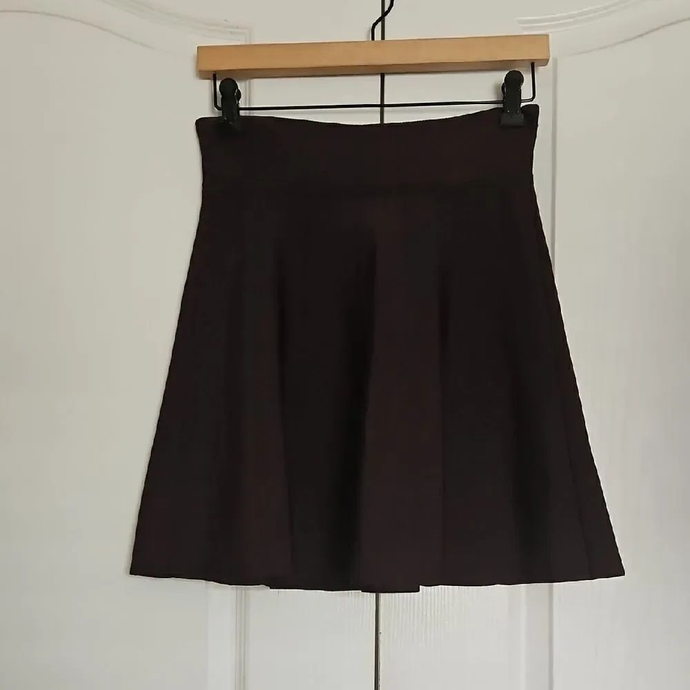 Wilfred Deep Purple Pleated A-Line Mini Skirt